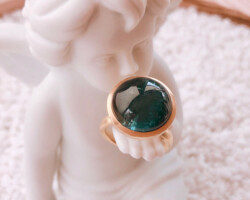 二色トルマリンリング グリーントルマリンのリング